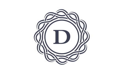 D Letter Crest Logo