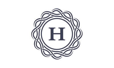 H Letter Crest Logo