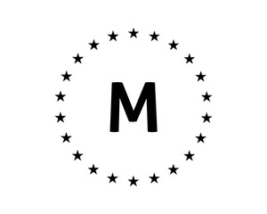M Letter Stars Logo