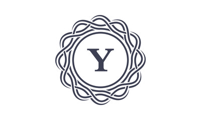 Y Letter Crest Logo