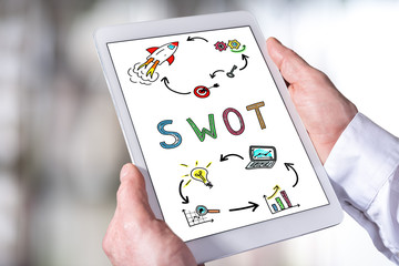 Swot concept on a tablet