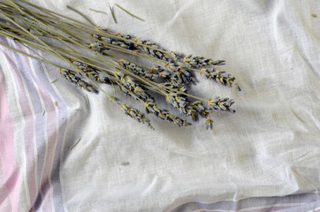 Lavender dry on old cloth