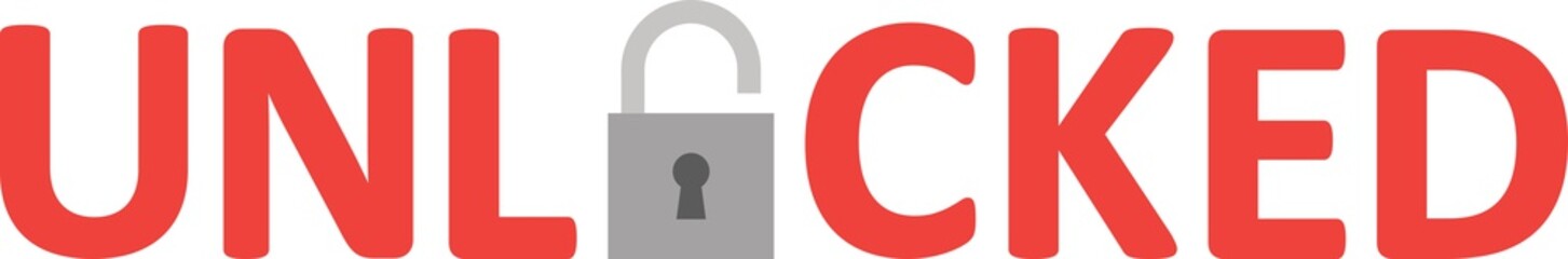 Unlocked with padlock