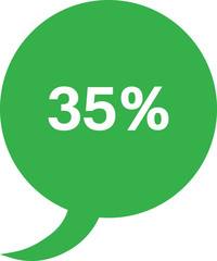 Speech bubble include 35 percent