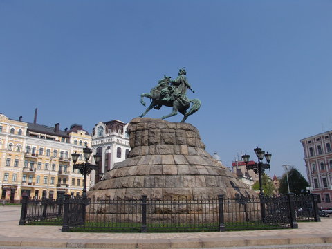 Ukraine. Kiev. The monument to Bogdan Khmelnitsky at the Sophia Square