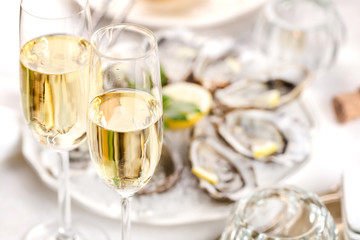 Champagner und austern 