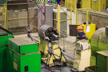 electric motor rotor of stock.