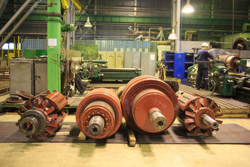 electric motor rotor of stock.