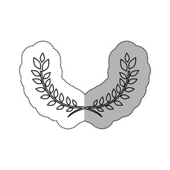 Wreath leaves ornament icon vector illustration graphic