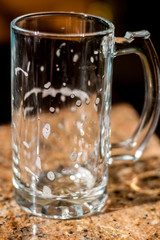 Empty beer glass