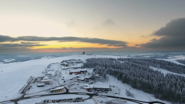 Wasserkuppe, Rhoen mountains, Germany - aerial view