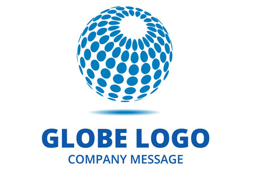 Abstract Blue Globe Logo