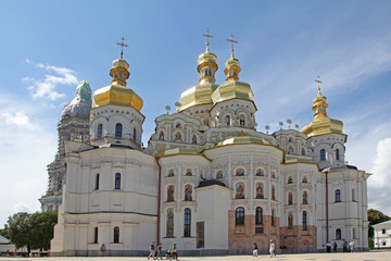 Ukraine. Kiev. Kievo-pechorskaja Lavra. The reconstructed Cathedral of the Dormition