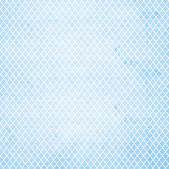 Vintage textured background with baby blue quatrefoil pattern