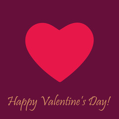 Valentine's day greeting card with heart