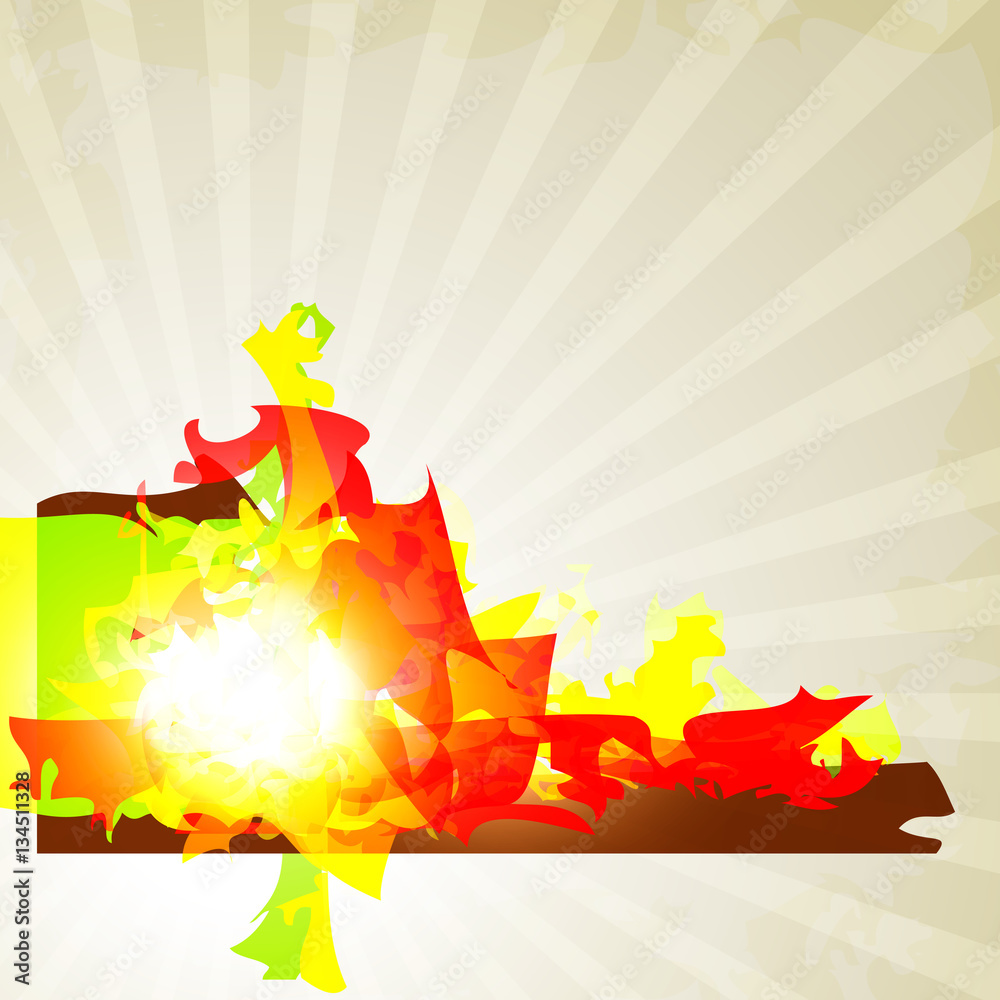 Poster abstract grunge background with bright colorful shape