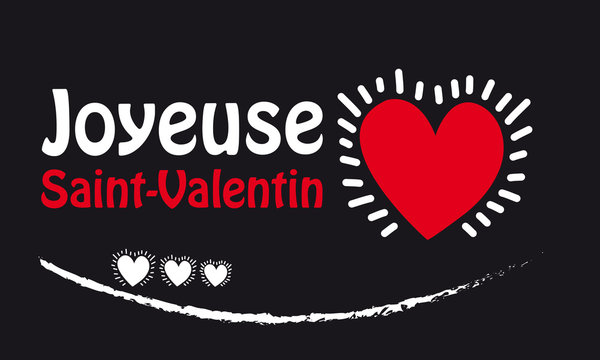 joyeuse saint-valentin, c&oelig;ur rouge