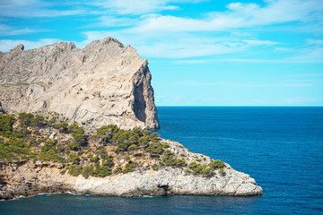 Fototapeta premium Beautiful landscape with mountain and sea.