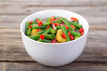 green bean and potato salad