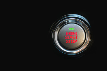 start and stop button on black background