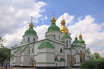 Fototapeta na wymiar Ukraine. Kiev. Summer View at Saint Sophia Cathedral