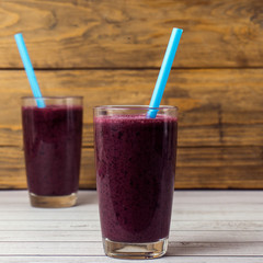 blueberry smoothie. Fitness healthy organic food. Instagram style
