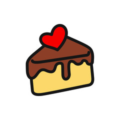 cake slice icon illustration