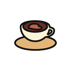 cup with heart icon illustration