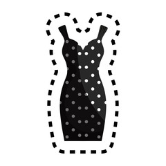 female clothes silhouette icon vector illustration design