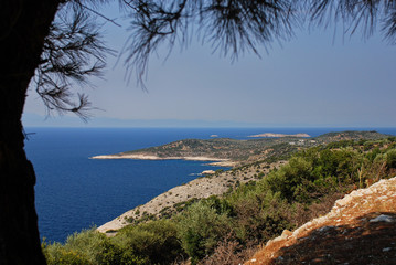 Framed view of the sea