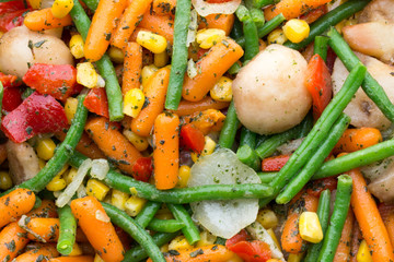 Fresh frozen vegetables eco food, natur.