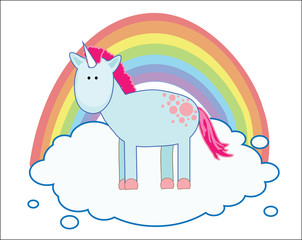 Fototapeta premium Unicorn vector image cartoon-style