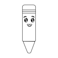 crayon comic character isolated icon vector illustration design