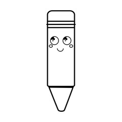 crayon comic character isolated icon vector illustration design