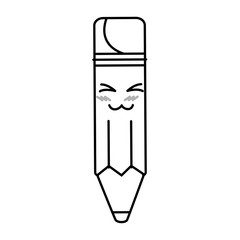 crayon comic character isolated icon vector illustration design