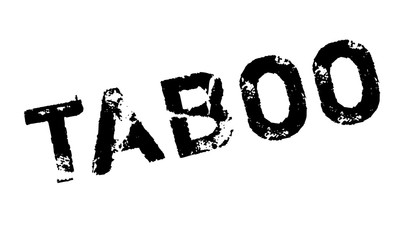 Taboo rubber stamp. Grunge design with dust scratches. Effects can be easily removed for a clean, crisp look. Color is easily changed.