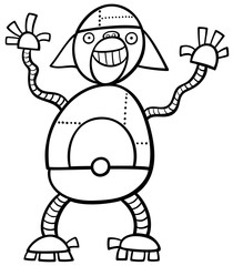 monkey robot coloring page