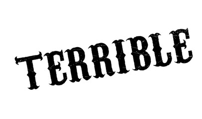 Terrible rubber stamp. Grunge design with dust scratches. Effects can be easily removed for a clean, crisp look. Color is easily changed.