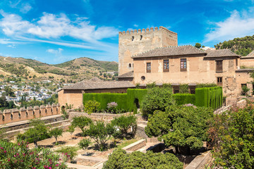 Nasrid and palace of Charles V in Alhambra