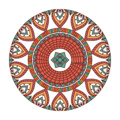 mandala art decorative icon vector illustration design