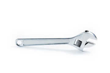 Adjustable wrench isolated on white background