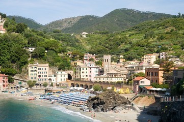 Fototapeta premium Village Monterosso al Mare in the Cinque Terre, Liguria, Italy 