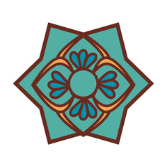 mandala art decorative icon vector illustration design