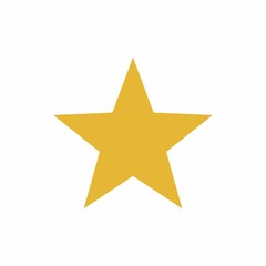 Yellow star vector design isolated on white background 