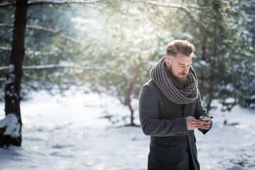 Texting in snow