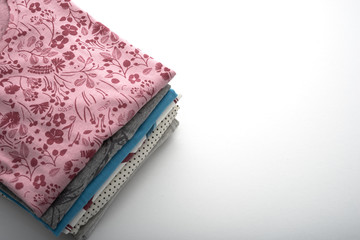 clean clothes on a white background