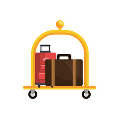 suitcase travel isolated icon vector illustration design