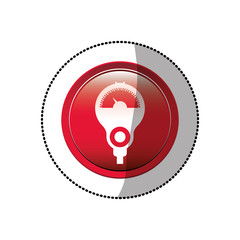 Parking meter system icon vector illustration graphic design