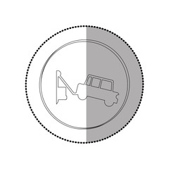 Fototapeta na wymiar Towing a car icon vector illustration graphic design