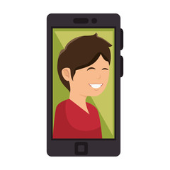 selfie photography technology icon vector illustration design